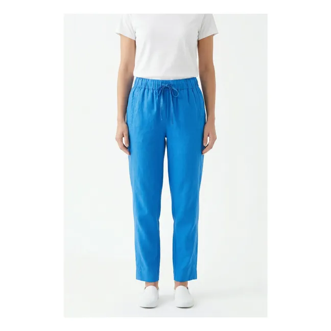 Pantalon Draper Coton | Bleu turquoise