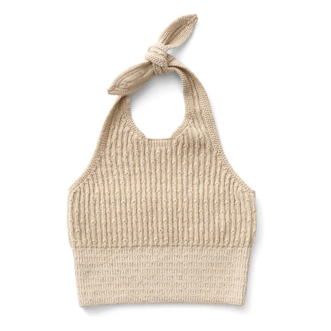 Top Côtelé Ava Coton Bio | Beige