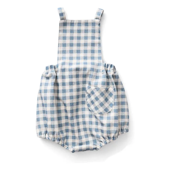 Barboteuse Oona Vichy Coton Bio | Blanc cassé