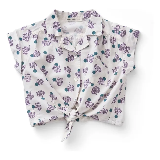 Loli Flowers Organic Cotton Blouse | White