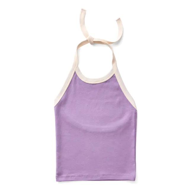 Débardeur Tie Coton Bio | 	Lilas