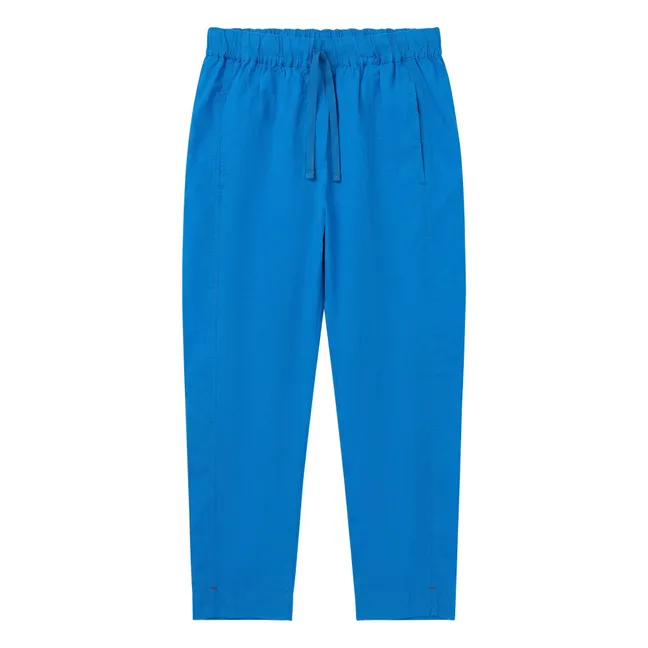 Pantalon Draper Coton | Bleu turquoise