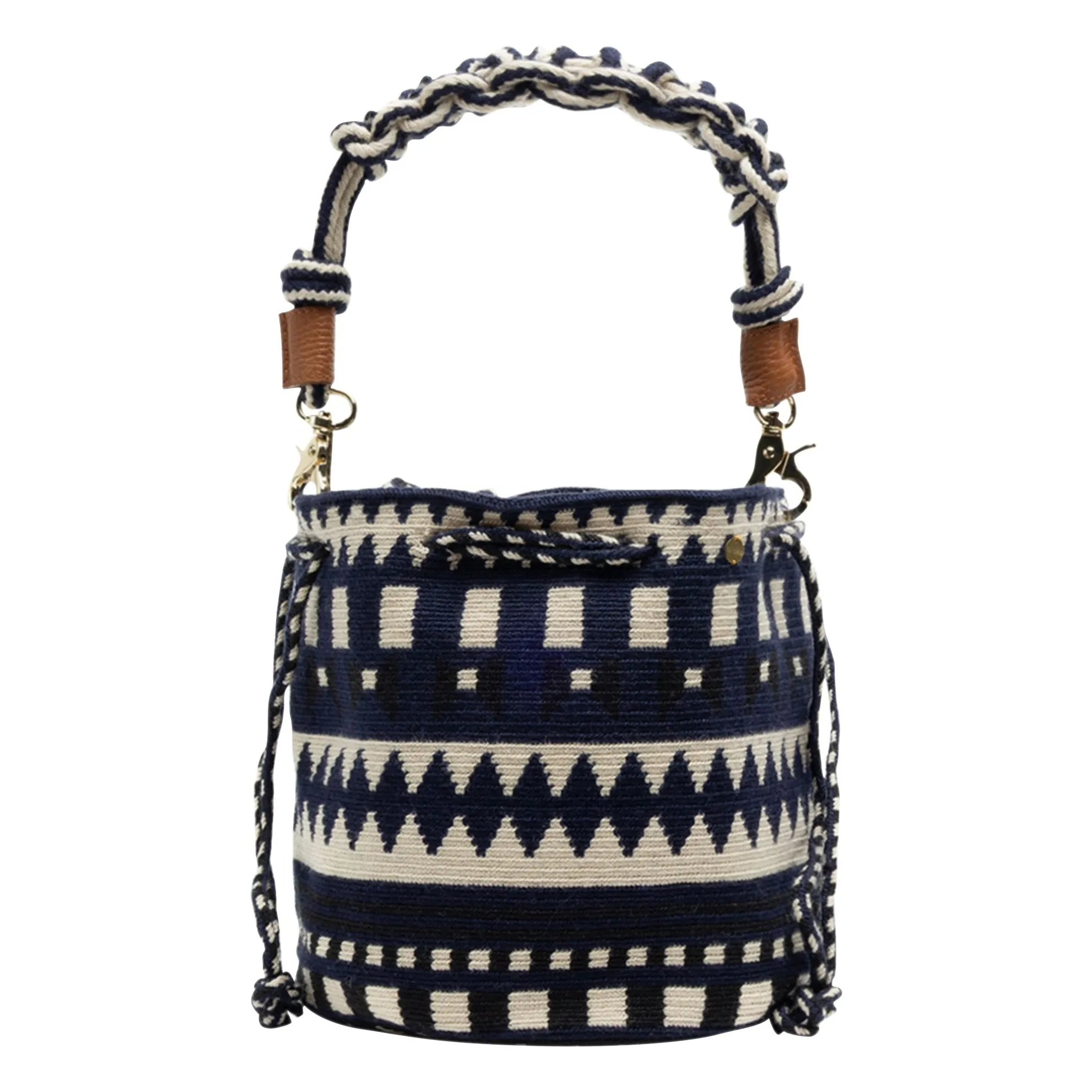 Guanabana Navy Blue Mitra Macramé Bag