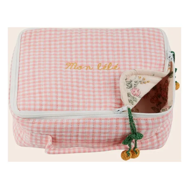 Malette de rangement Vichy | Rose