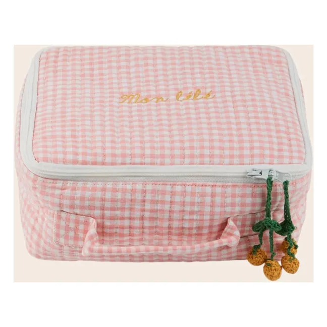 Vichy storage case | Pink