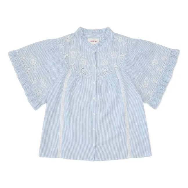 Blouse Maé Coton | Bleu ciel
