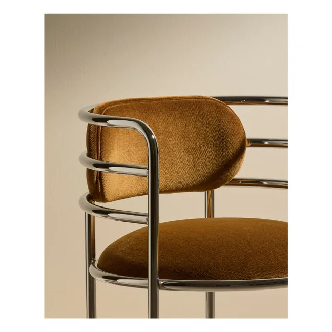 Silla Moon de terciopelo cromado | Habana