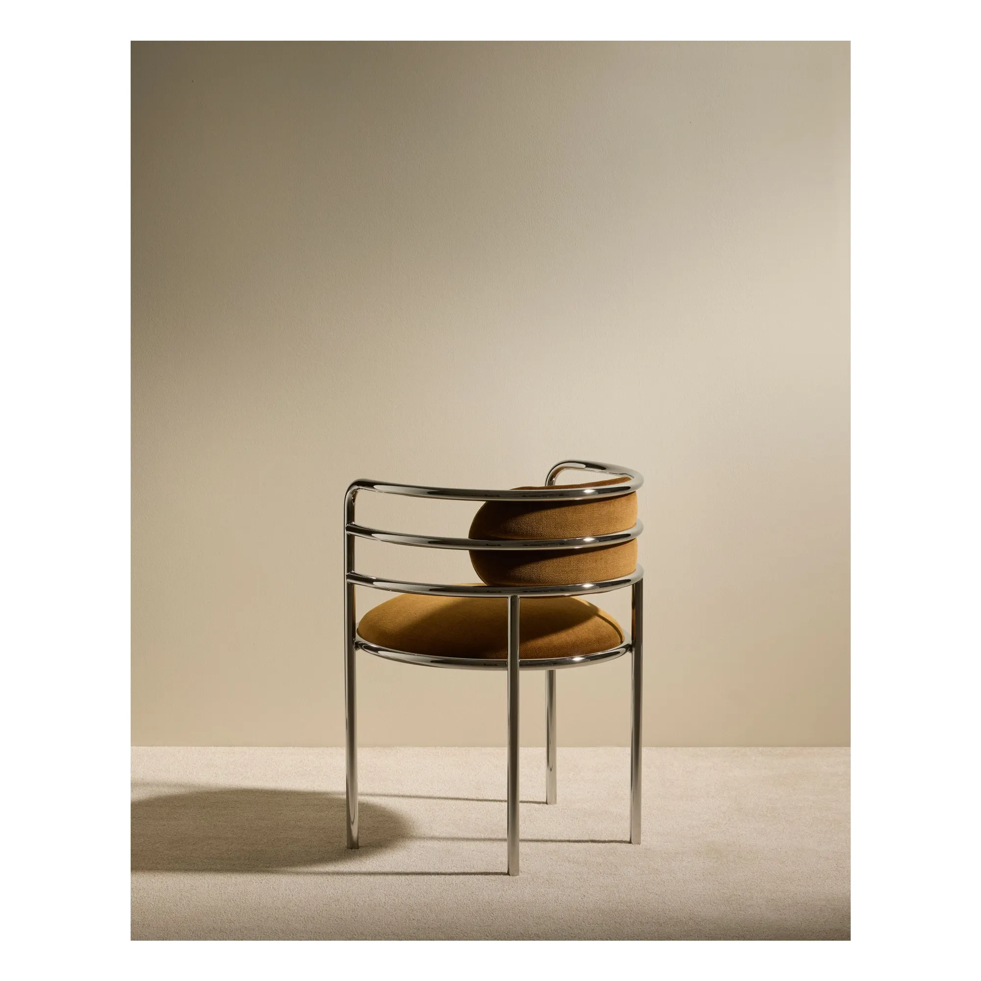 Moon velvet chrome chair | Havana- Product image n°3