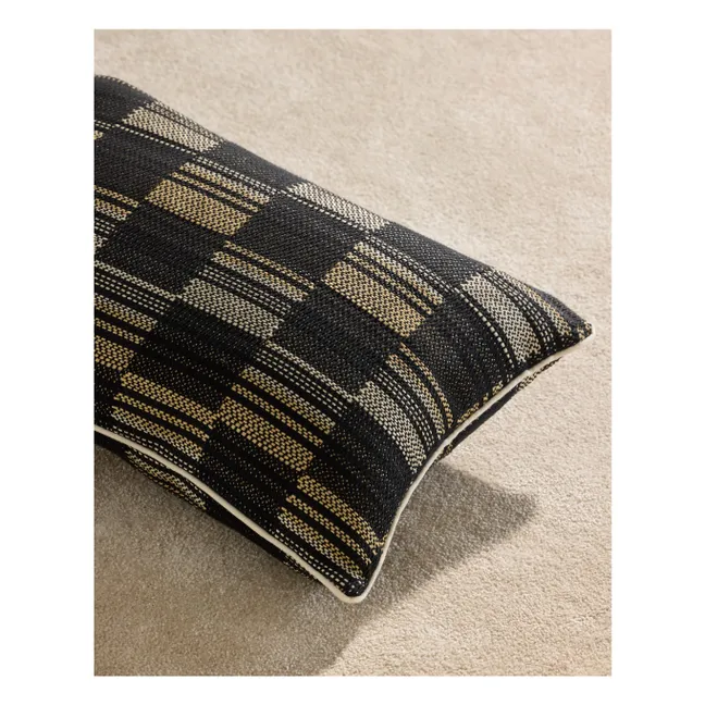 Damier cushion | Black