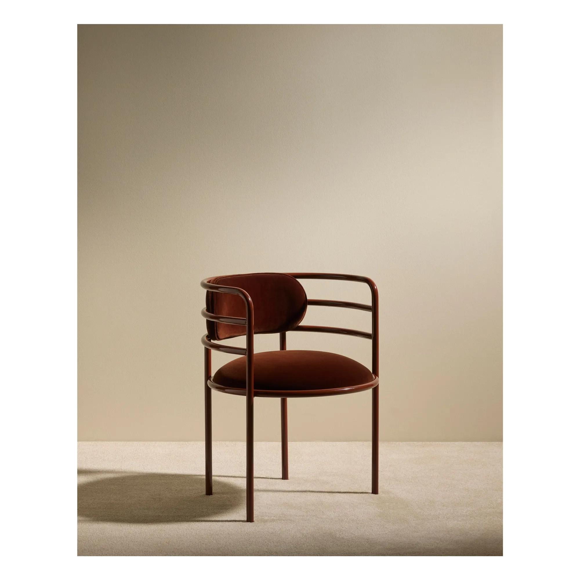 Moon velvet chair | Chocolate- Product image n°1