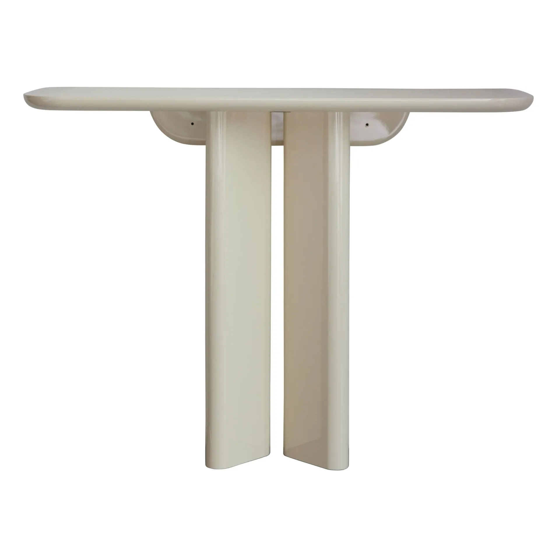 Gabrielle Paris Cream Lou Console In Lacquered Wood