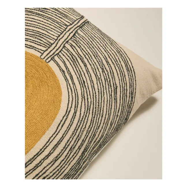 Mirage embroidered cushion | Forest Green