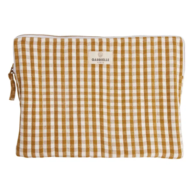 Vichy computer case | Yellow Curry colour