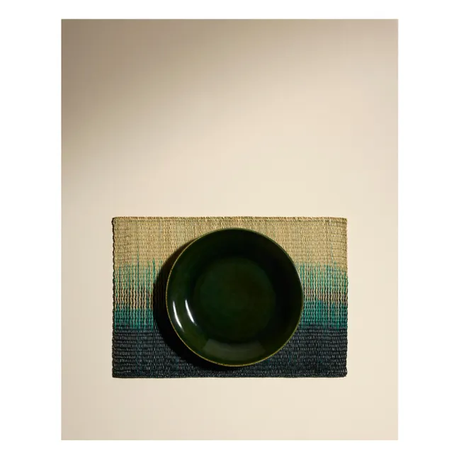 Set de table en jonc de mer Orée | Vert forêt