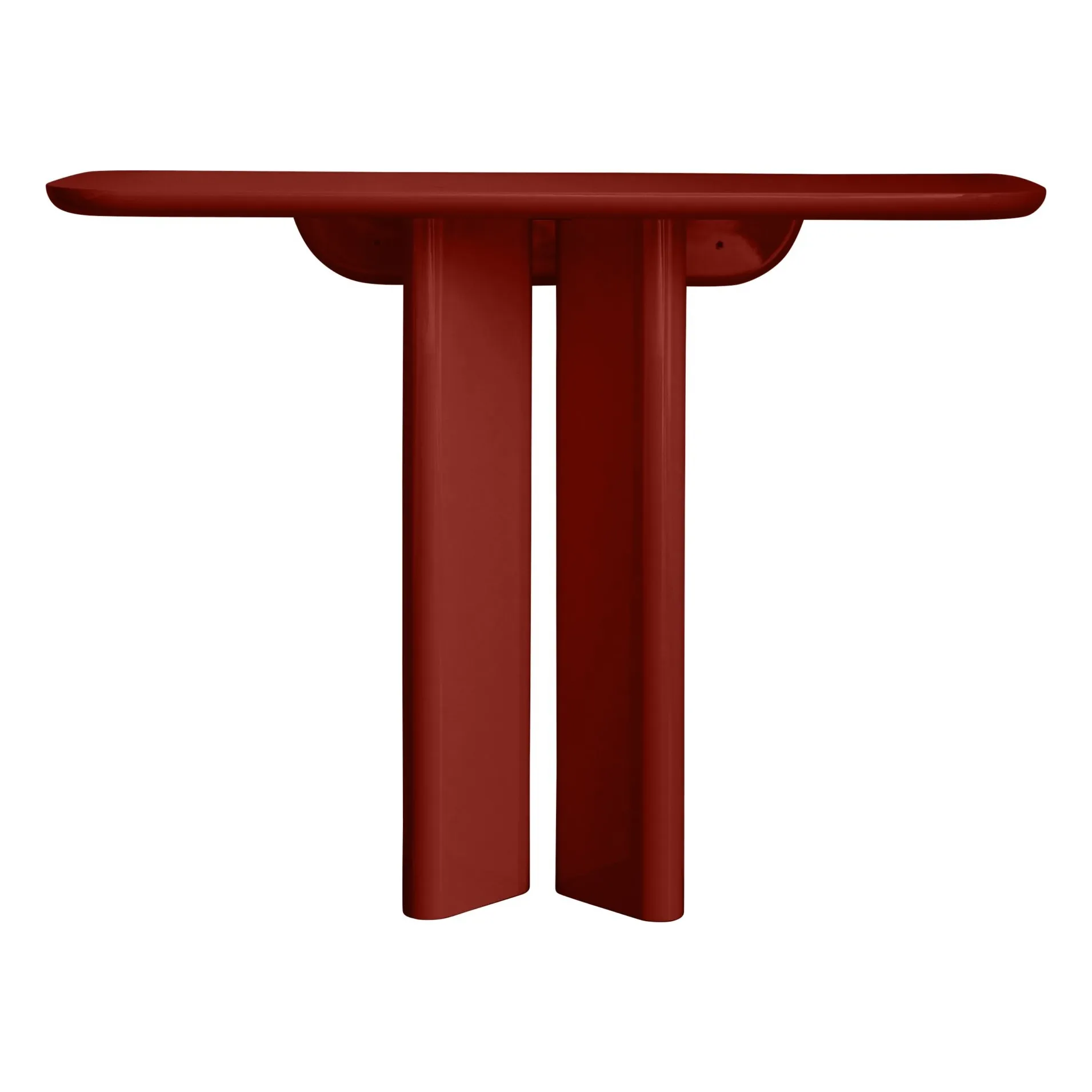 Gabrielle Paris Burgundy Lou Console In Lacquered Wood