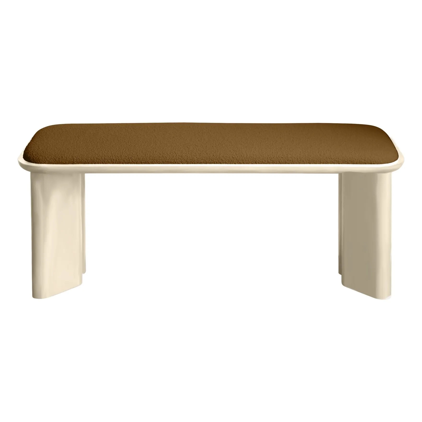 Gabrielle Paris Cream Lazarus Bench In Lacquered Wood