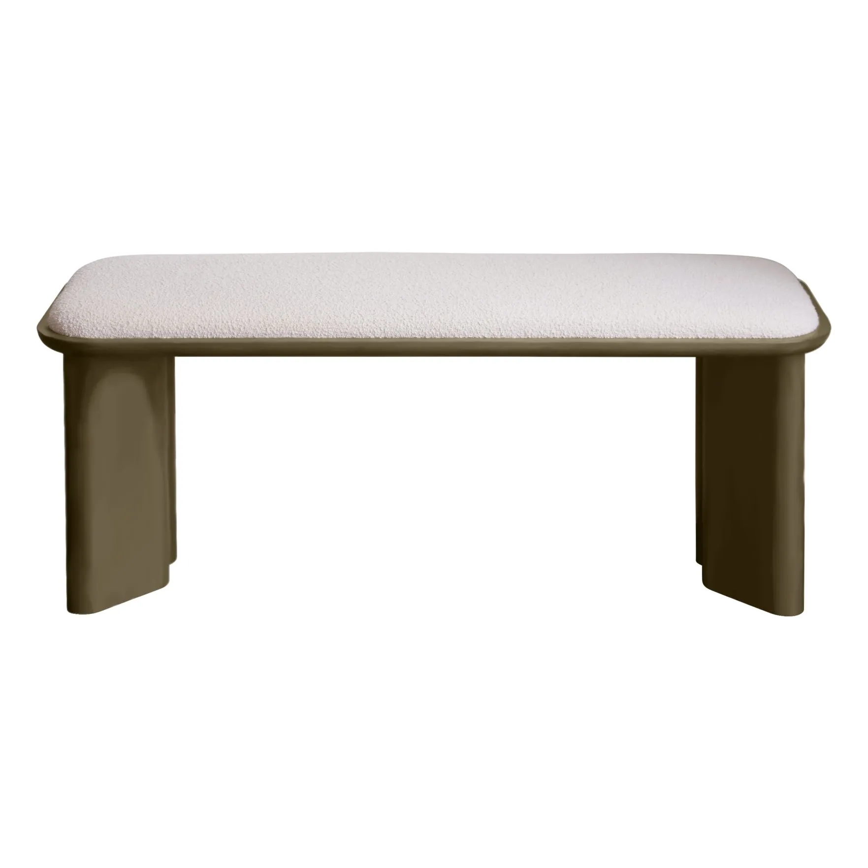 Gabrielle Paris Khaki Lazarus Bench In Lacquered Wood