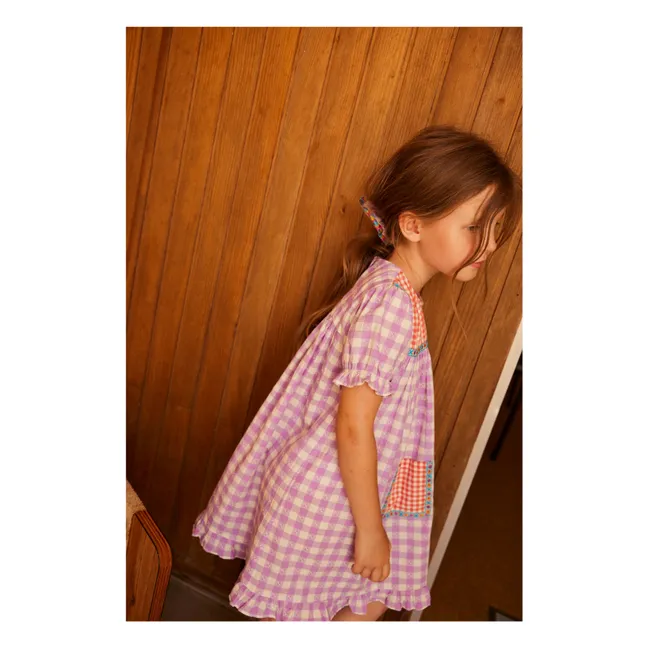 Vestido Louisette Carreaux | Rosa