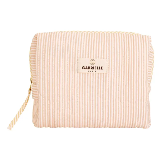 Borsa da toilette a righe | Rosa Pallido