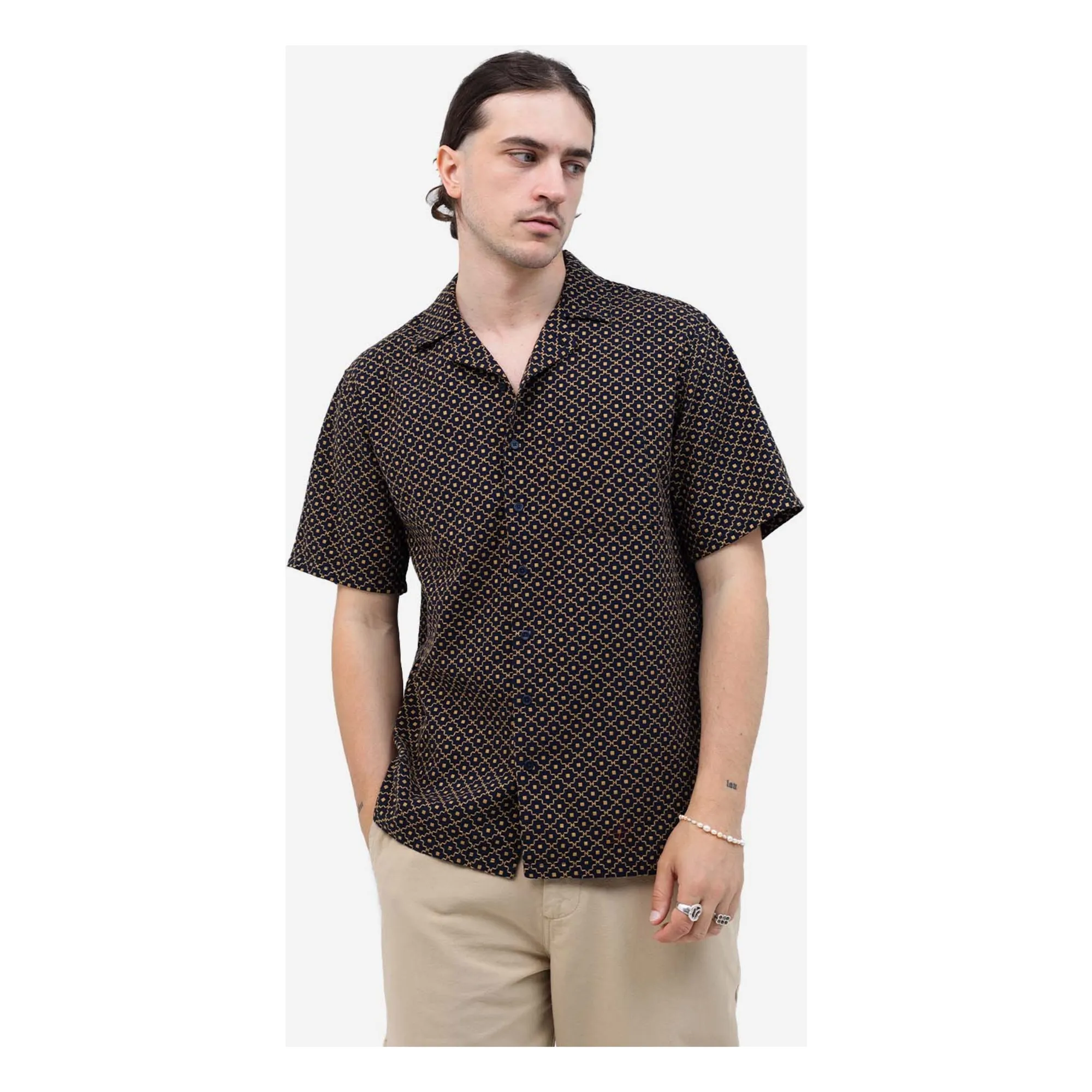 Olow Dark Brown Aloha Neza Shirt