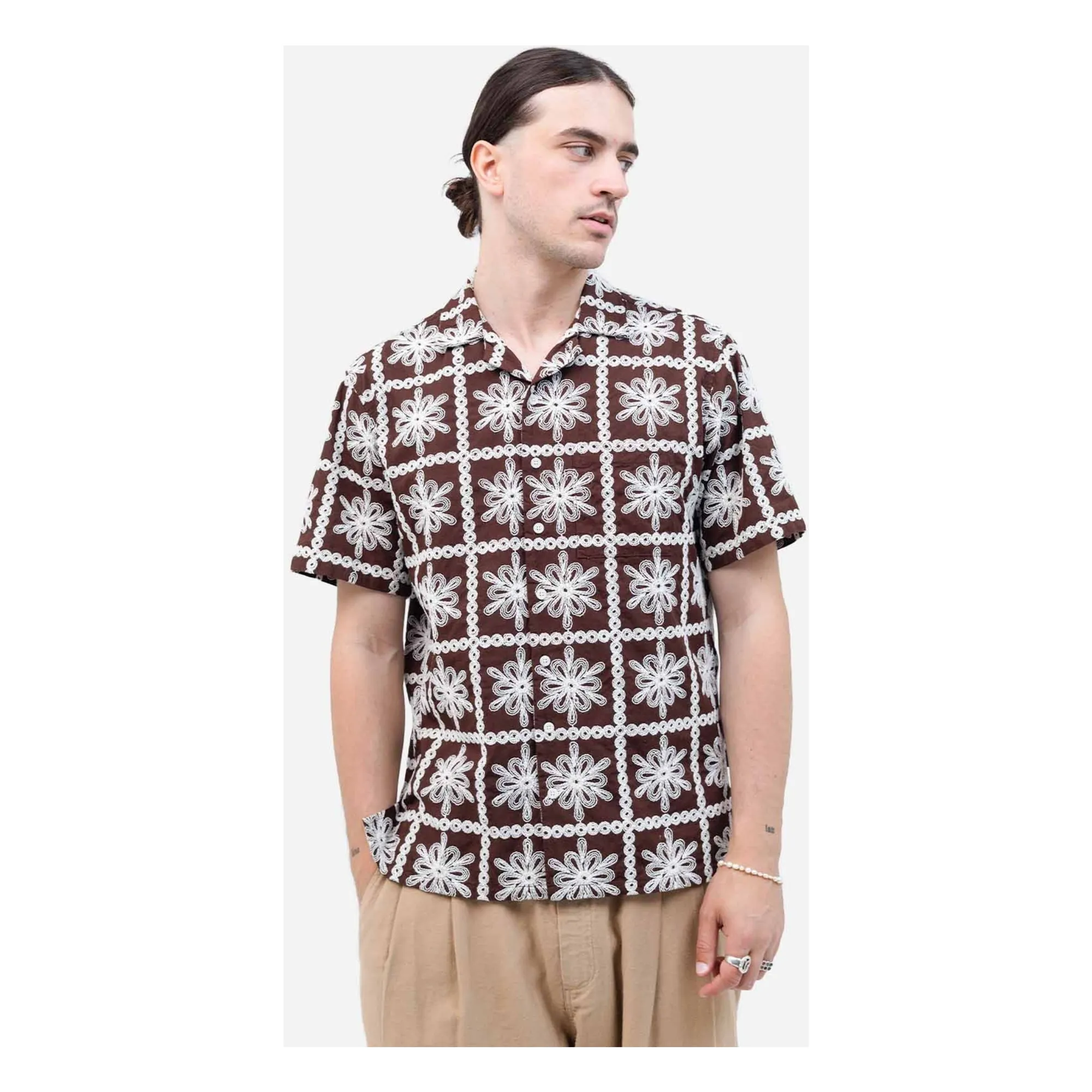 Olow Brown Aloha Khaju Shirt