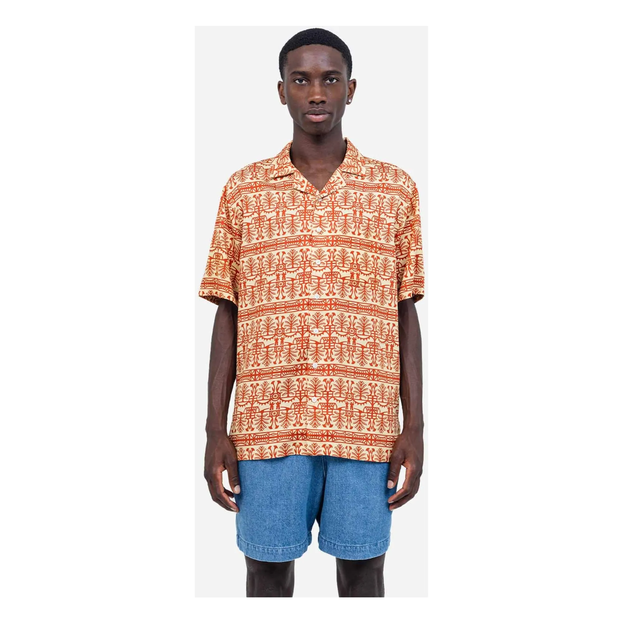 Olow Orange Aloha Bumba Shirt