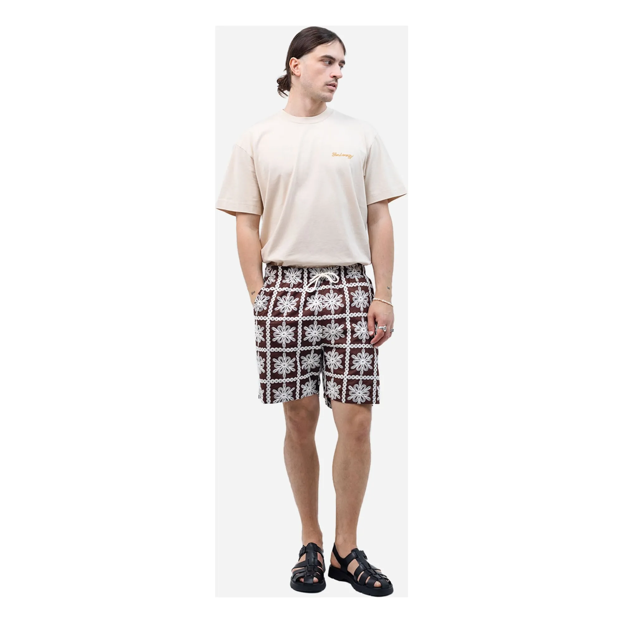 Olow Brown Short Gujo Khaju