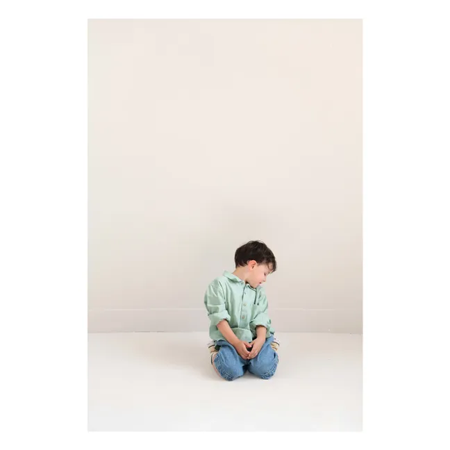 Lef Linen shirt | Almond green