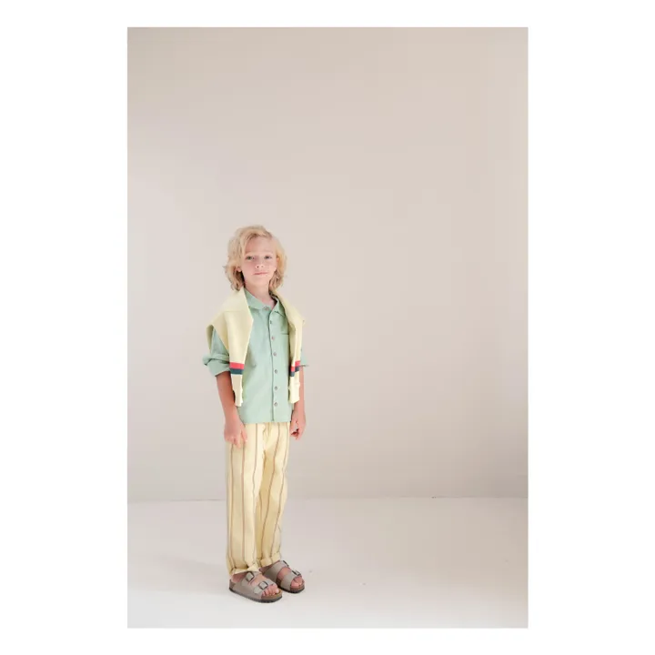 Camisa Lef Linen | Verde Almendra- Imagen del producto n°1