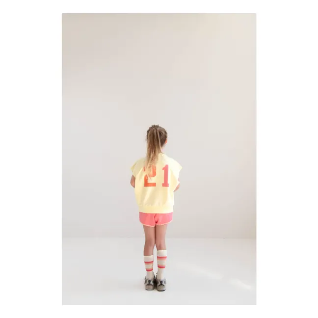 Sudadera sin mangas de algodón orgánico Joey 21 | Amarillo palo