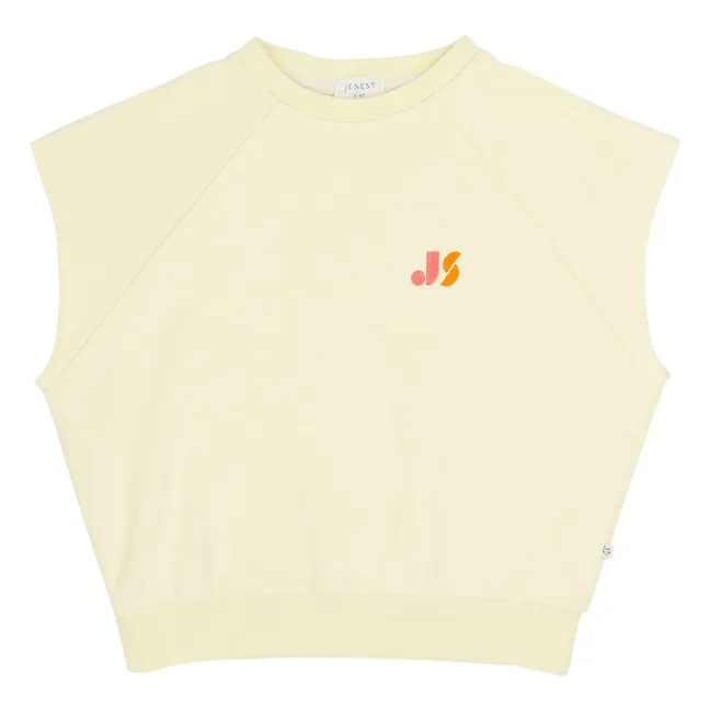 Sweat Sans Manches Joey 21 Coton Bio | Jaune pâle
