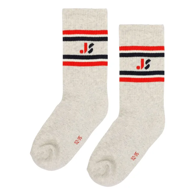 Js Sport Calcetines de algodón orgánico | Gris Claro