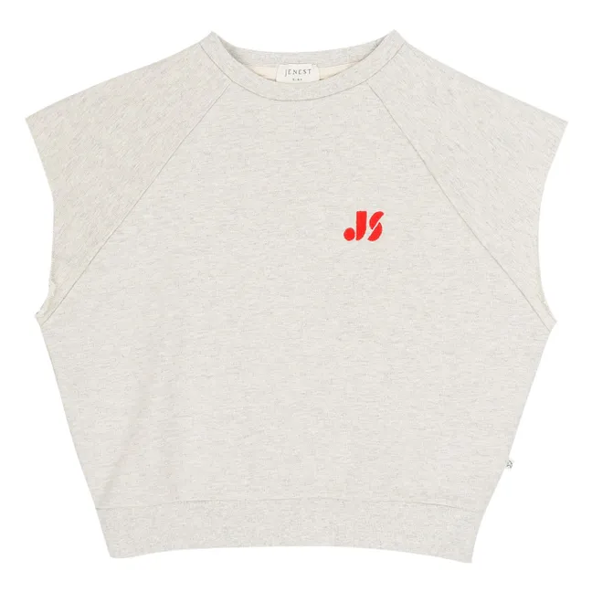 Sweat Sans Manches Joey 21 Coton Bio | Gris clair