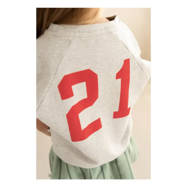Sweat Sans Manches Joey 21 Coton Bio | Gris clair