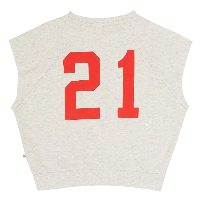 Sweat Sans Manches Joey 21 Coton Bio | Gris clair