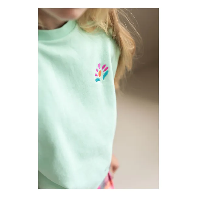 Sweat Sans Manches Joey Coton Bio | Turquoise