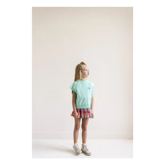Sweat Sans Manches Joey Coton Bio | Turquoise