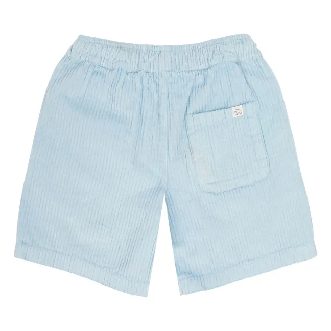 Pantalones cortos de pana de algodón orgánico | Azul Cielo