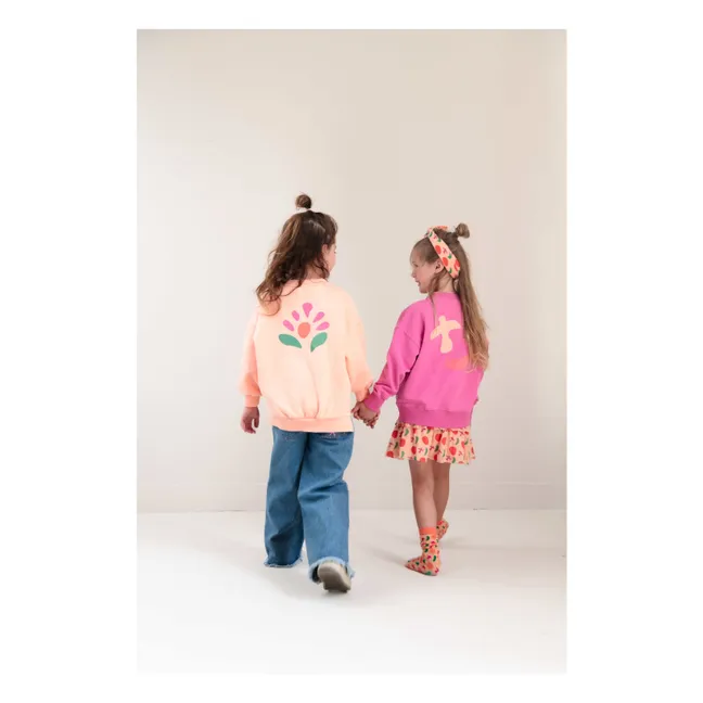 Sudadera Pippa de algodón orgánico | Rosa Melocotón