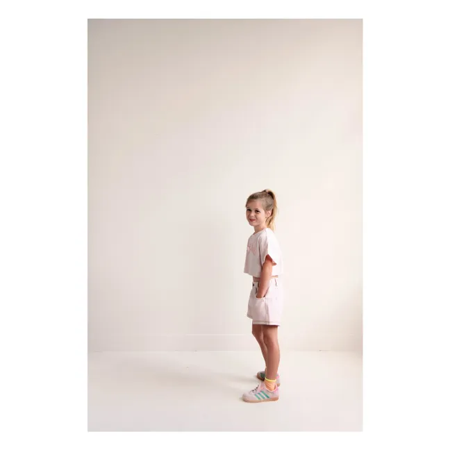 Pantalones cortos de sarga de algodón orgánico Lilou | Rosa Pálido