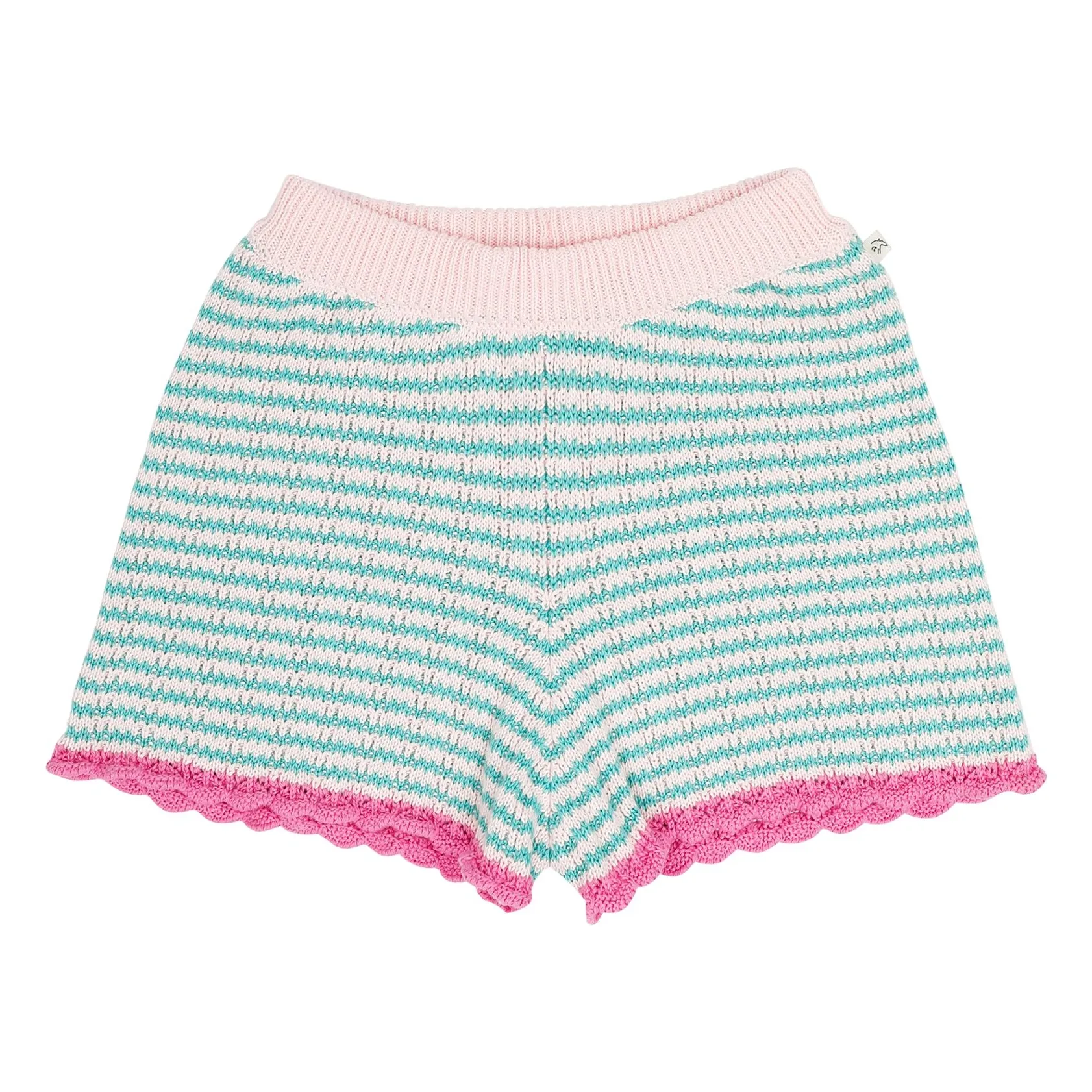 Short Pointelle Lara Coton Bio | Turquoise- Image produit n°0