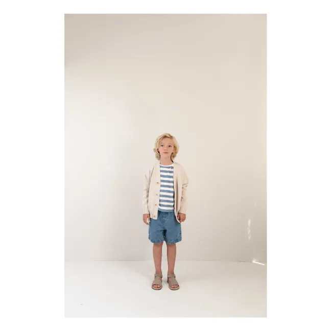 Cardigan Face Coton Bio | Sable