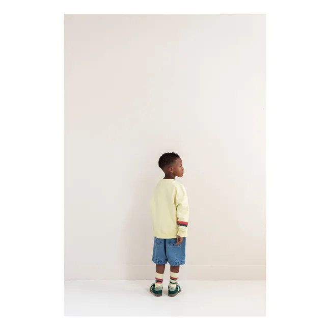 Jules organic cotton sweatshirt | Pale yellow