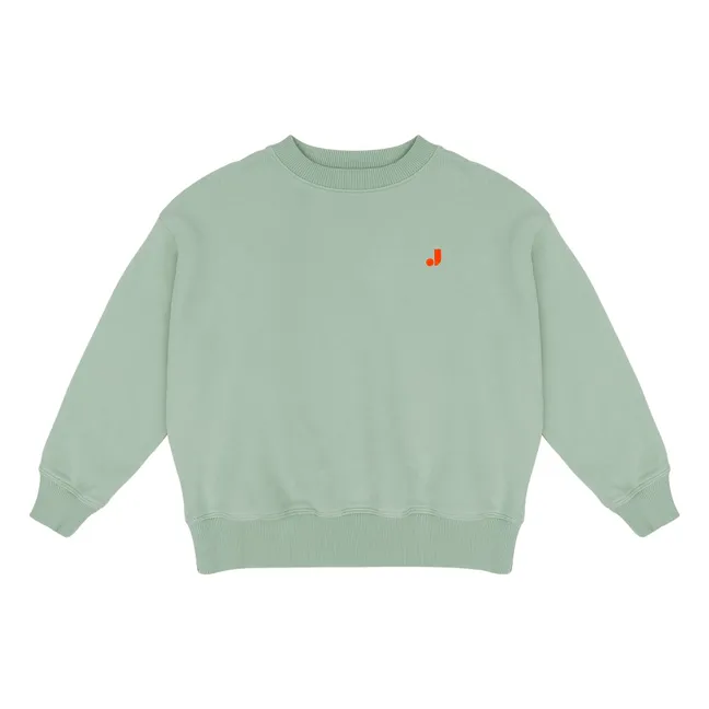 Happy Bird organic cotton sweatshirt | Almond green