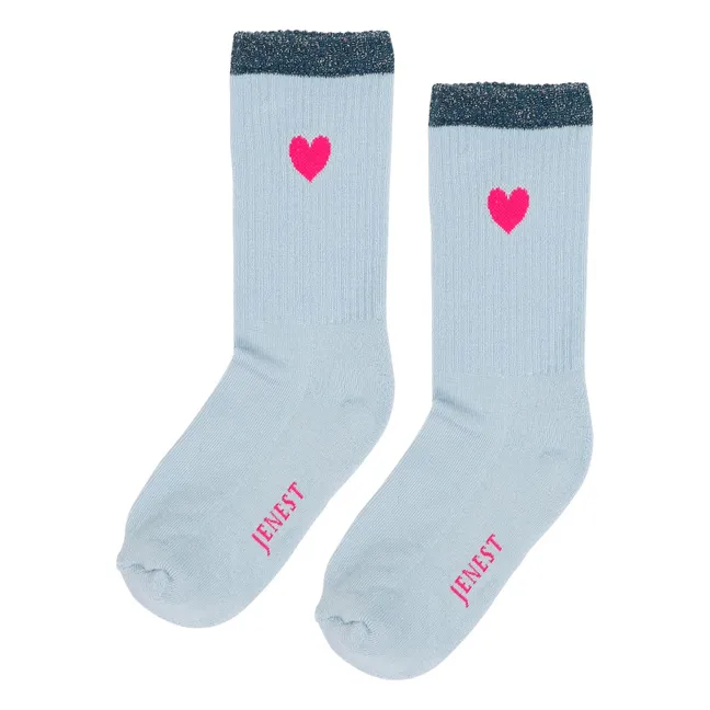 Chaussettes Fancy Sport Coton Bio | Bleu ciel