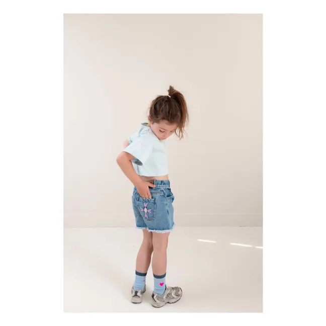 Fancy Sport Organic Cotton Socks | Light blue