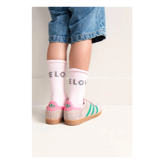 Chaussettes Fancy Love Coton Bio | Rose pâle