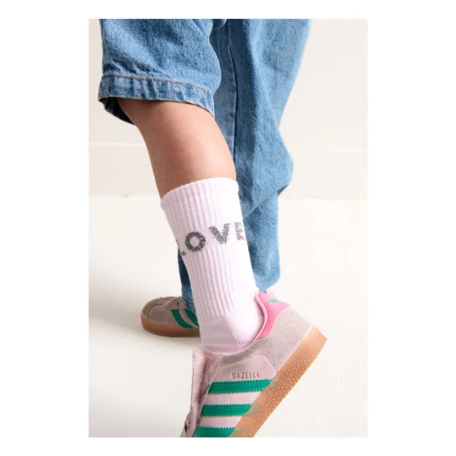 Calcetines de algodón ecológico Fancy Love | Rosa Pálido