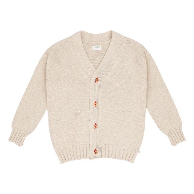 Cardigan Face Coton Bio | Sable