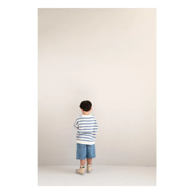 Kay Striped Organic Cotton Sweatshirt | Blue